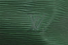 Authentic Louis Vuitton Epi Petit Noe Shoulder Drawstring Bag M44104 Green 9798I