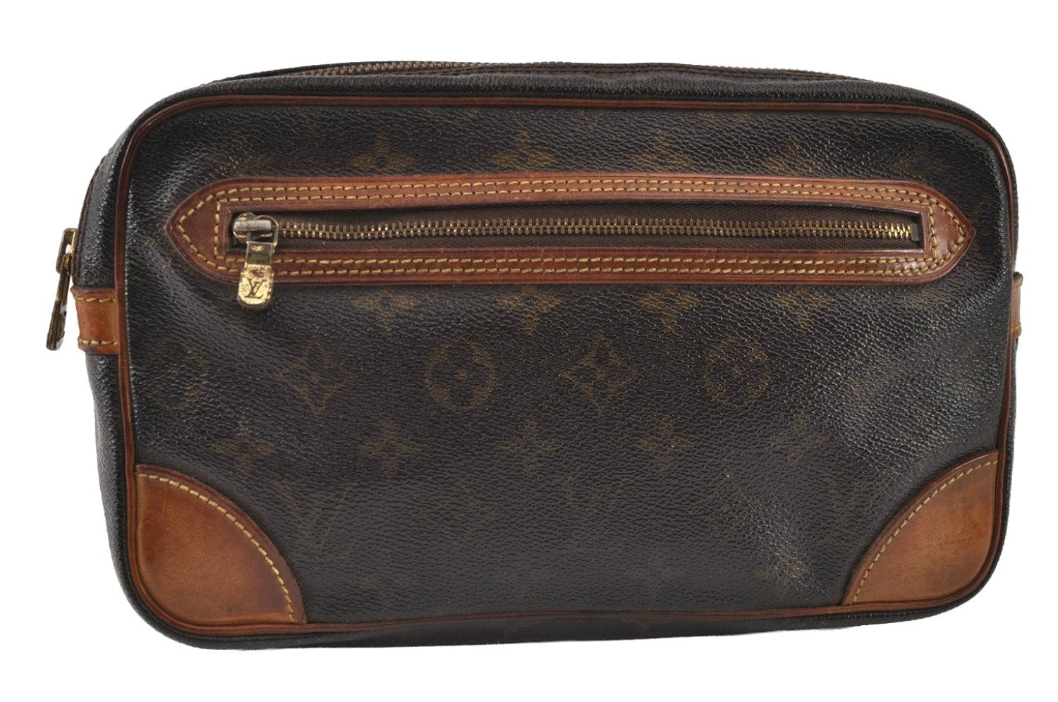 Authentic Louis Vuitton Monogram Marly Dragonne GM M51825 Clutch Hand Bag 9799I