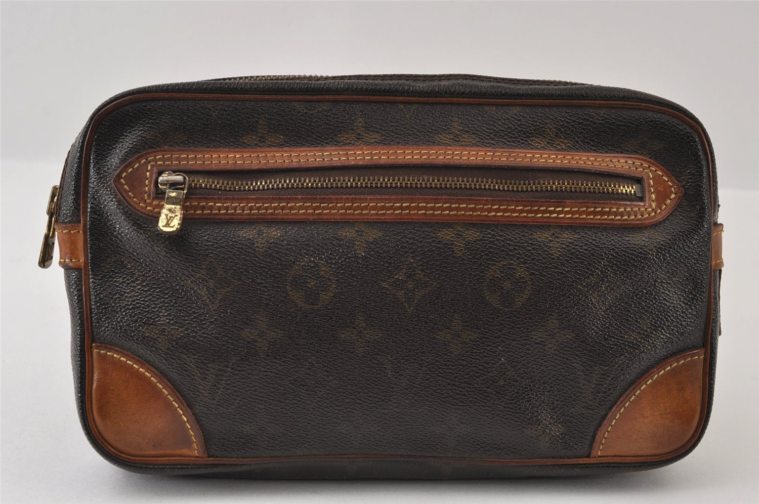Authentic Louis Vuitton Monogram Marly Dragonne GM M51825 Clutch Hand Bag 9799I
