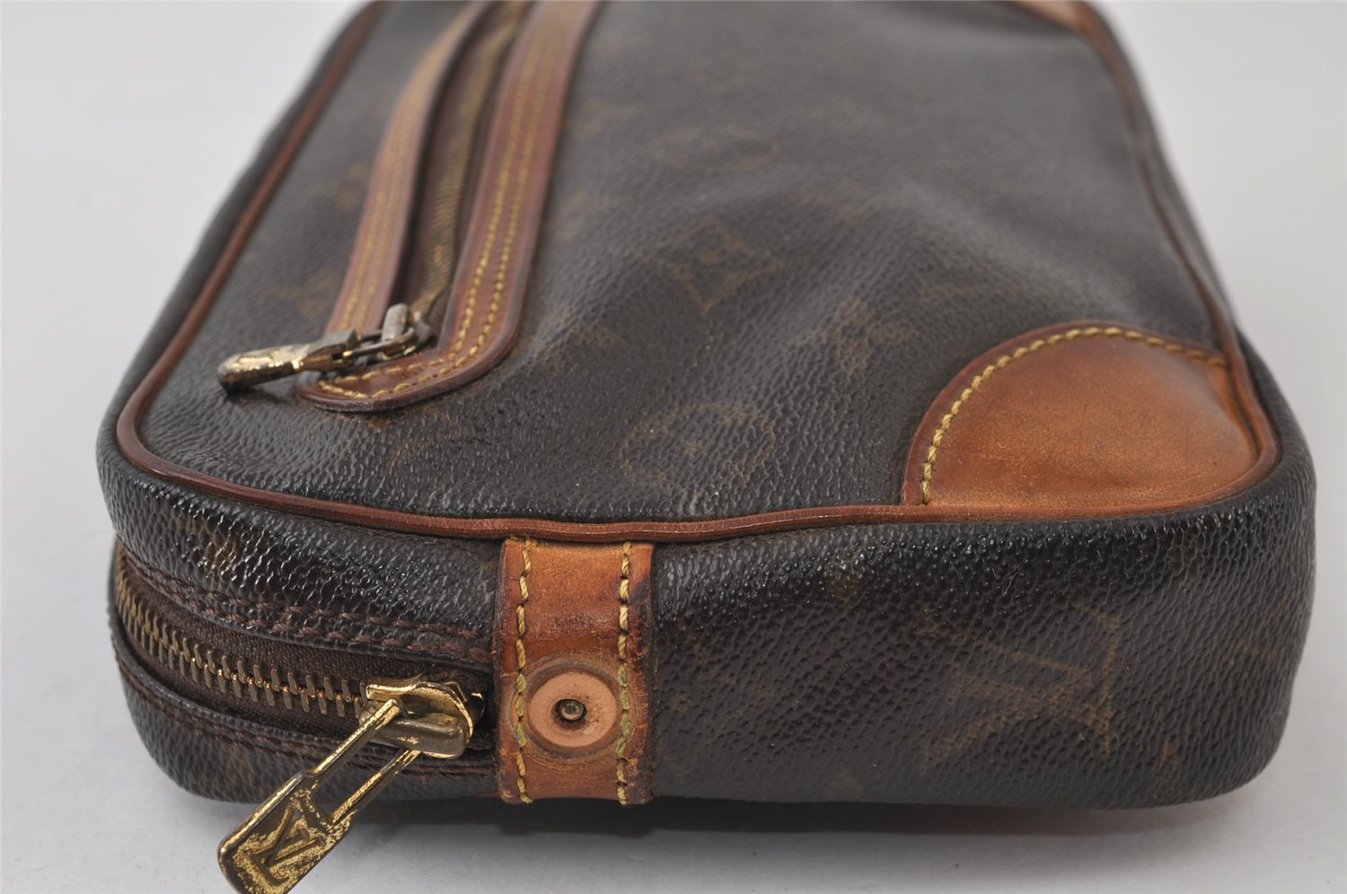 Authentic Louis Vuitton Monogram Marly Dragonne GM M51825 Clutch Hand Bag 9799I