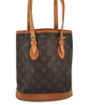 Authentic Louis Vuitton Monogram Bucket PM Shoulder Tote Bag M42238 Junk 9800I