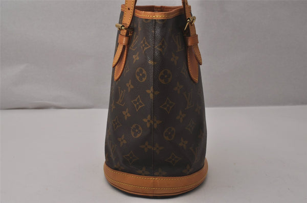 Authentic Louis Vuitton Monogram Bucket PM Shoulder Tote Bag M42238 Junk 9800I