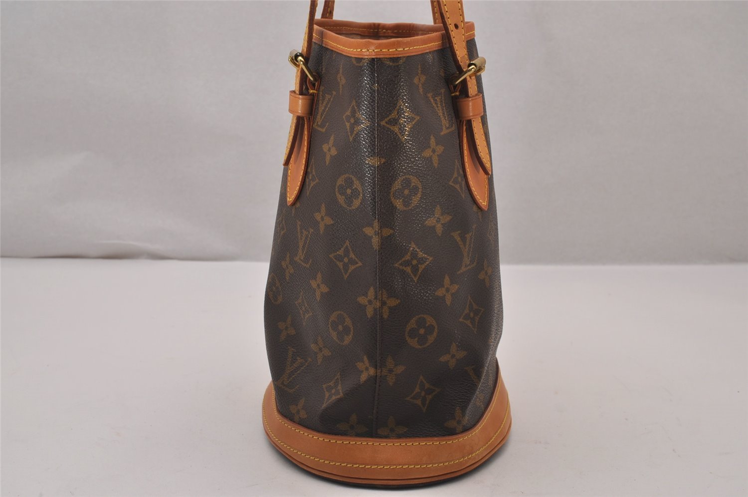 Authentic Louis Vuitton Monogram Bucket PM Shoulder Tote Bag M42238 Junk 9800I