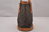Authentic Louis Vuitton Monogram Bucket PM Shoulder Tote Bag M42238 Junk 9800I