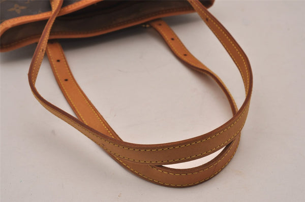 Authentic Louis Vuitton Monogram Bucket PM Shoulder Tote Bag M42238 Junk 9800I