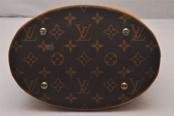 Authentic Louis Vuitton Monogram Bucket PM Shoulder Tote Bag M42238 Junk 9800I