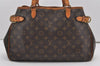 Authentic Louis Vuitton Monogram Batignolles Horizontal Tote Bag M51154 LV 9801I