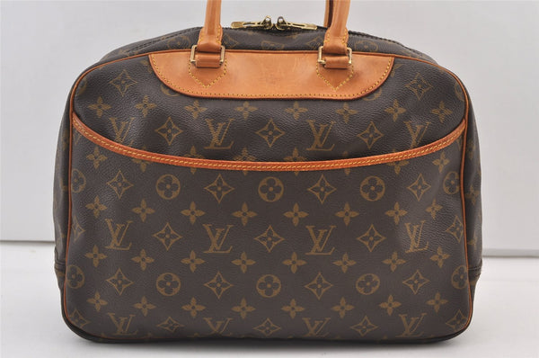 Authentic Louis Vuitton Monogram Deauville Hand Bag M47270 LV 9801J