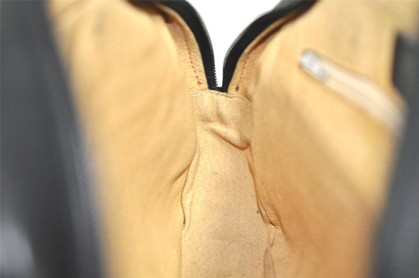 Authentic GUCCI Web Sherry Line Shoulder Cross Body Bag Leather Black 9802J