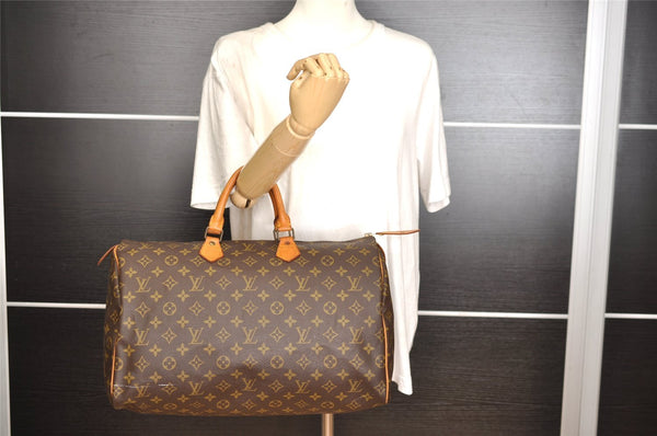 Authentic Louis Vuitton Monogram Speedy 40 Hand Boston Bag M41522 LV 9804I