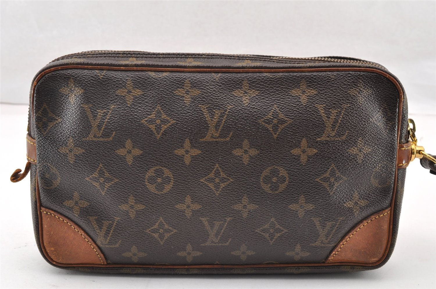 Authentic Louis Vuitton Monogram Marly Dragonne GM M51825 Clutch Hand Bag 9805I