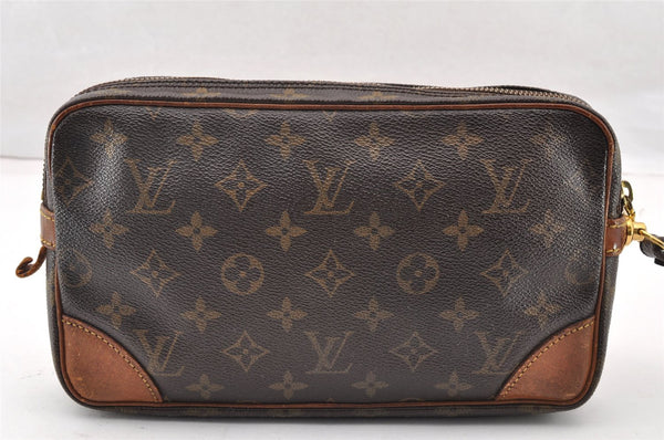 Authentic Louis Vuitton Monogram Marly Dragonne GM M51825 Clutch Hand Bag 9805I