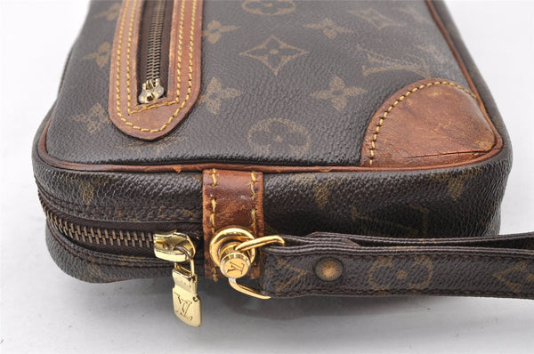 Authentic Louis Vuitton Monogram Marly Dragonne GM M51825 Clutch Hand Bag 9805I