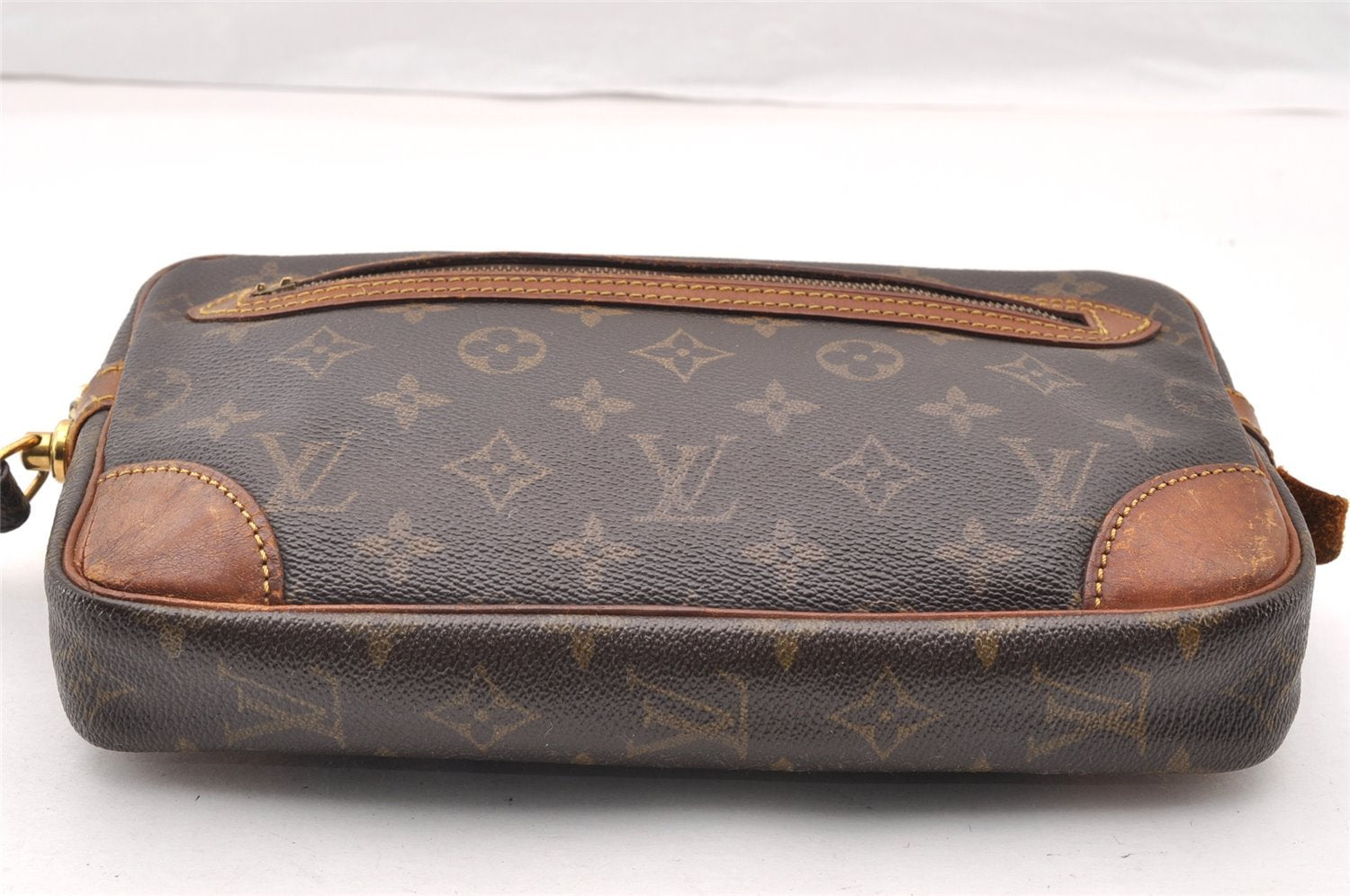 Authentic Louis Vuitton Monogram Marly Dragonne GM M51825 Clutch Hand Bag 9805I