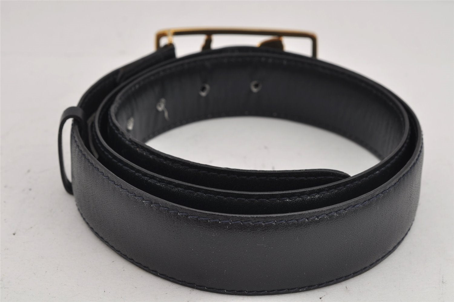 Authentic CELINE Horse Carriage Vintage Belt Leather Size 80cm 31.5