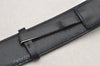 Authentic CELINE Horse Carriage Vintage Belt Leather Size 80cm 31.5" Black 9806J