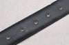 Authentic CELINE Horse Carriage Vintage Belt Leather Size 80cm 31.5" Black 9806J