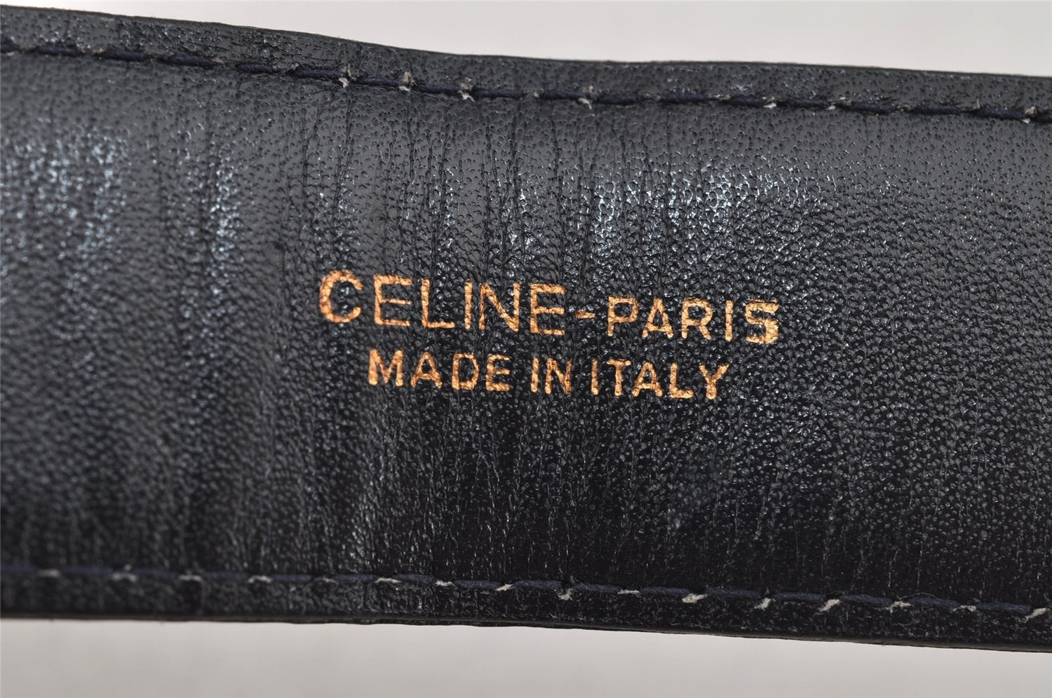 Authentic CELINE Horse Carriage Vintage Belt Leather Size 80cm 31.5