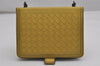 Authentic BOTTEGA VENETA Intrecciato Leather Shoulder Cross Body Bag Green 9808J