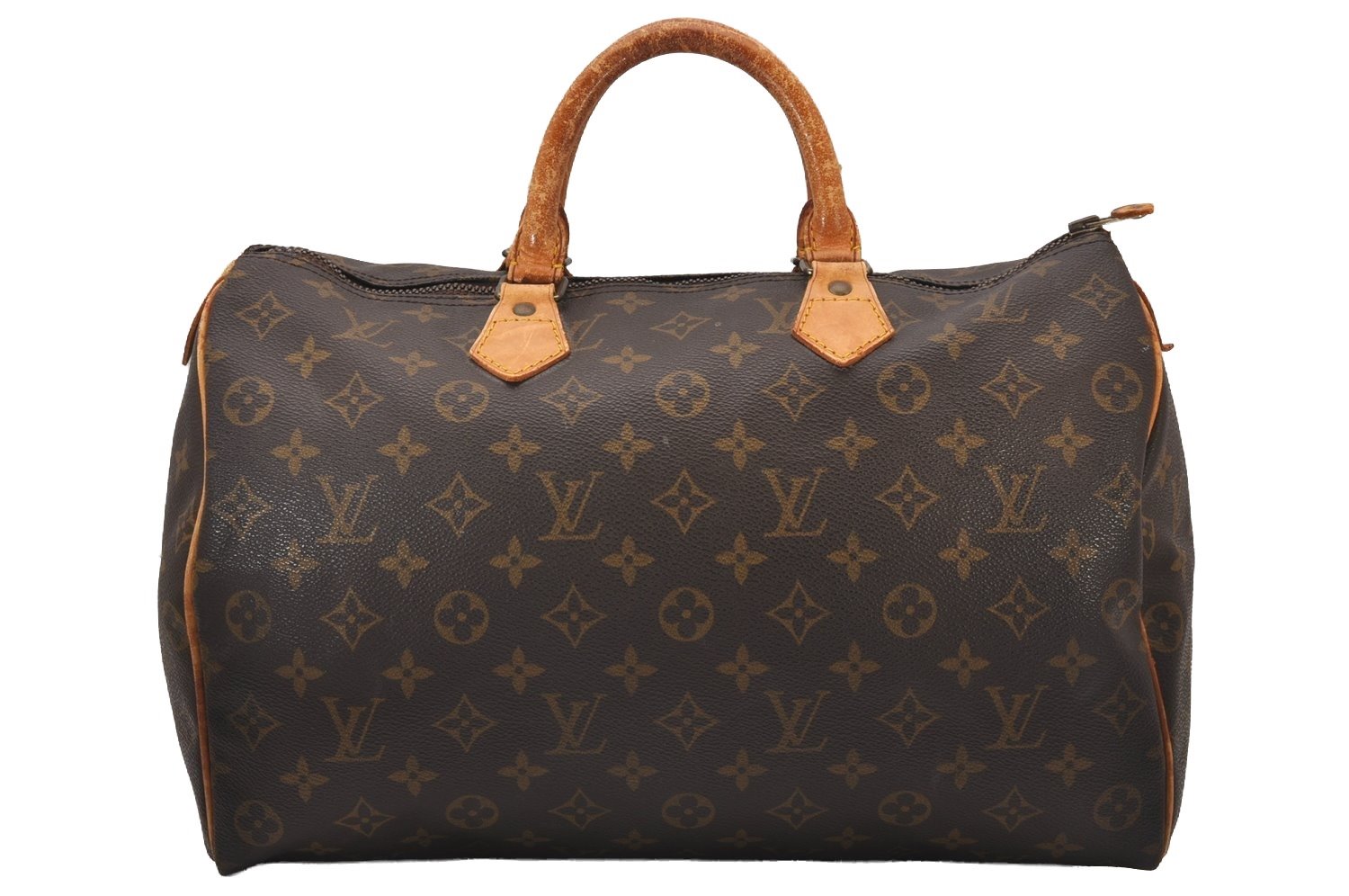 Authentic Louis Vuitton Monogram Speedy 35 Hand Boston Bag M41524 LV 9809I