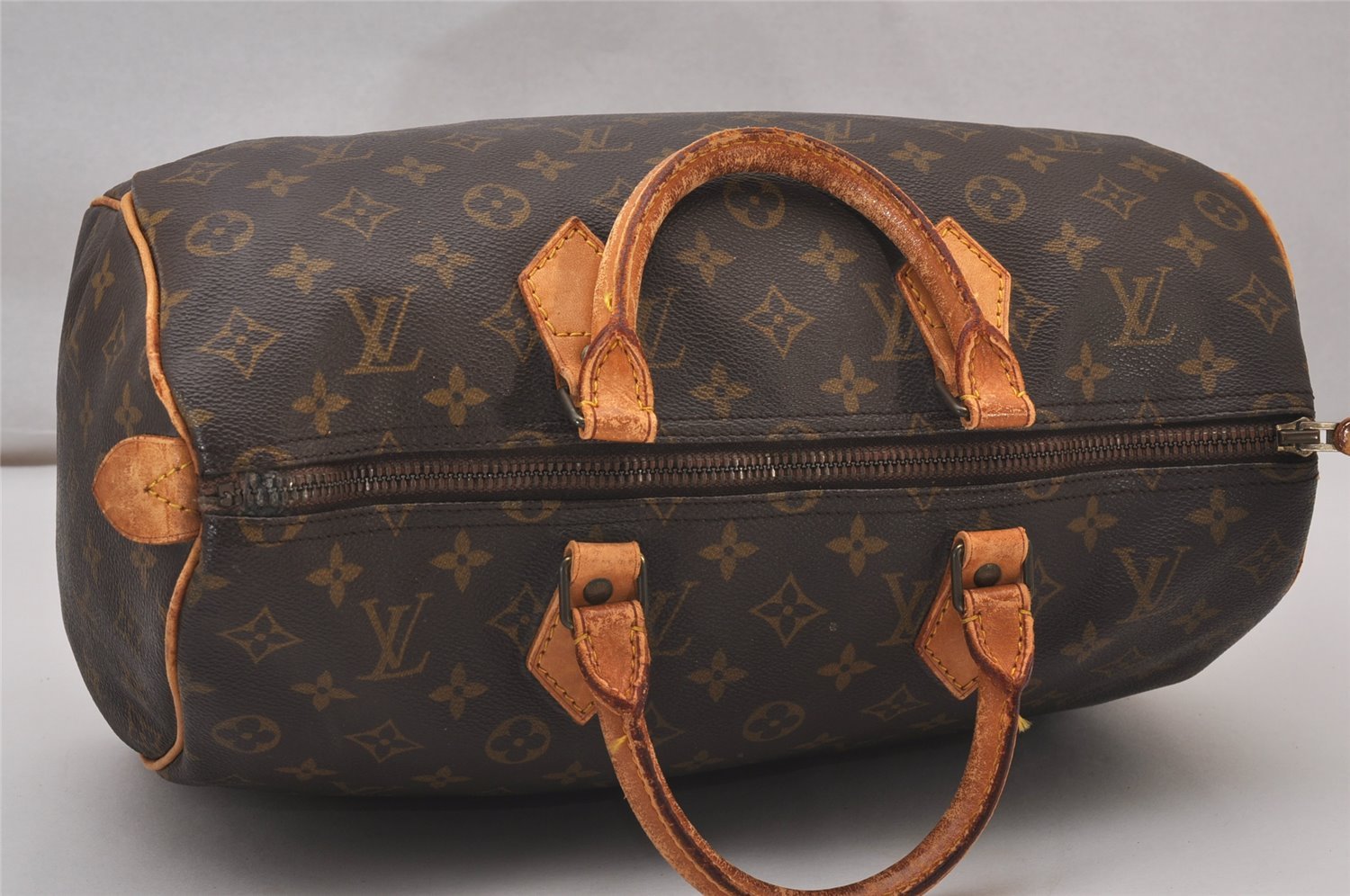 Authentic Louis Vuitton Monogram Speedy 35 Hand Boston Bag M41524 LV 9809I