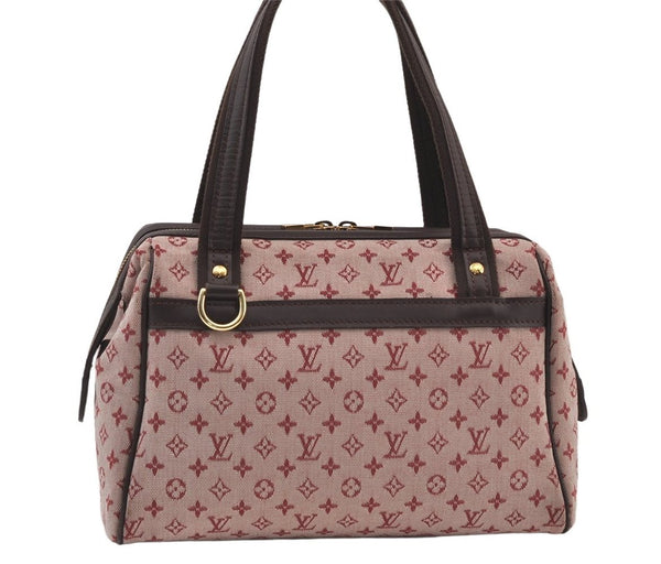 Authentic Louis Vuitton Monogram Mini Josephine PM Hand Bag Pink M92216 LV 9809J