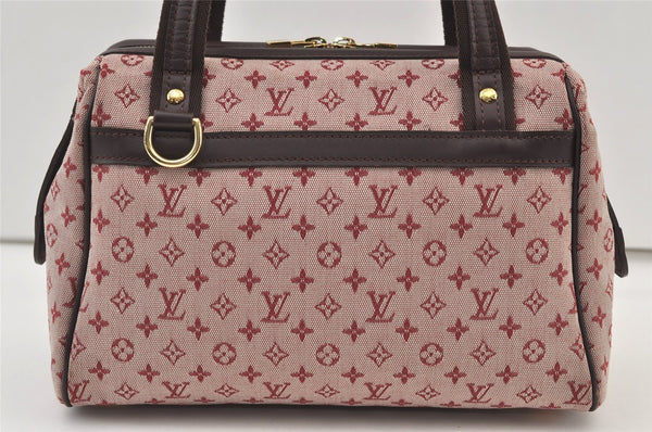 Authentic Louis Vuitton Monogram Mini Josephine PM Hand Bag Pink M92216 LV 9809J