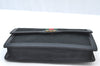 Authentic GUCCI Web Sherry Line Pouch Purse GG Canvas Leather Black 9810F