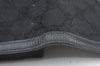 Authentic GUCCI Web Sherry Line Pouch Purse GG Canvas Leather Black 9810F