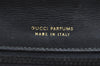 Authentic GUCCI Web Sherry Line Pouch Purse GG Canvas Leather Black 9810F