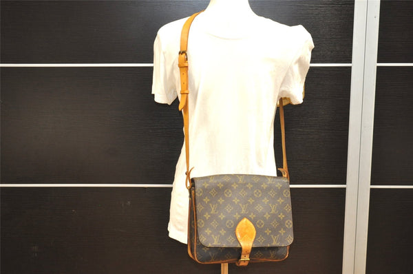 Authentic Louis Vuitton Monogram Cartouchiere GM M51252 Shoulder Cross Bag 9811I