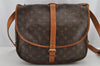 Authentic Louis Vuitton Monogram Saumur 35 Shoulder Cross Bag M42254 LV 9811J