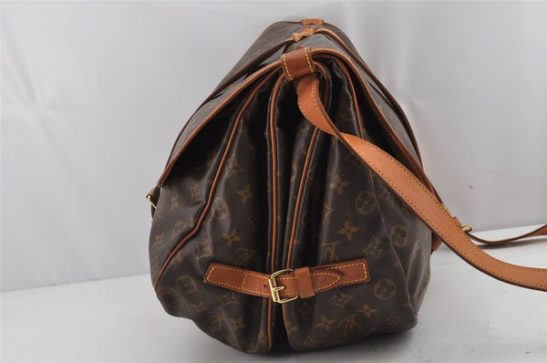 Authentic Louis Vuitton Monogram Saumur 35 Shoulder Cross Bag M42254 LV 9811J