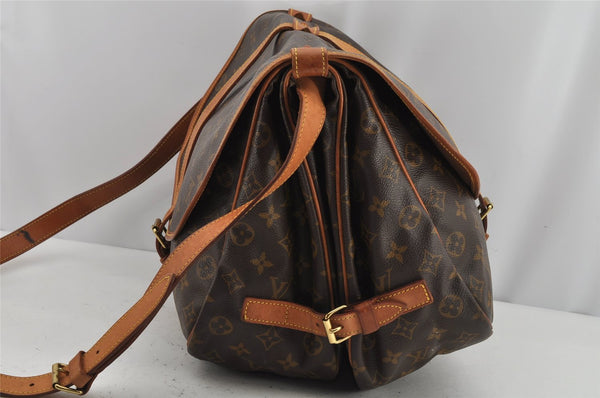 Authentic Louis Vuitton Monogram Saumur 35 Shoulder Cross Bag M42254 LV 9811J