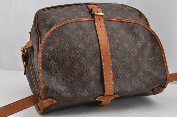 Authentic Louis Vuitton Monogram Saumur 35 Shoulder Cross Bag M42254 LV 9811J