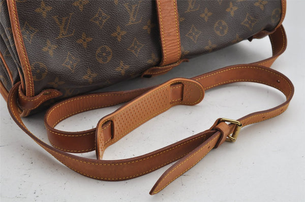 Authentic Louis Vuitton Monogram Saumur 35 Shoulder Cross Bag M42254 LV 9811J