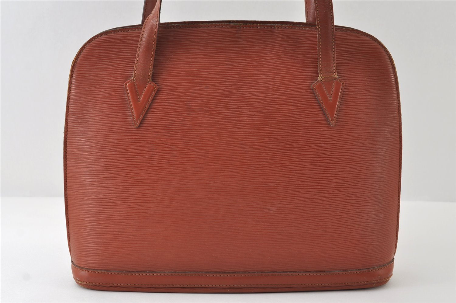 Authentic Louis Vuitton Epi Lussac Shoulder Tote Bag Brown M52283 LV 9812I