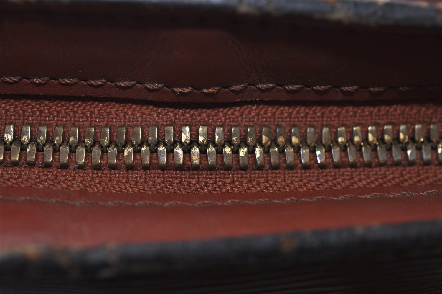 Authentic Louis Vuitton Epi Lussac Shoulder Tote Bag Brown M52283 LV 9812I