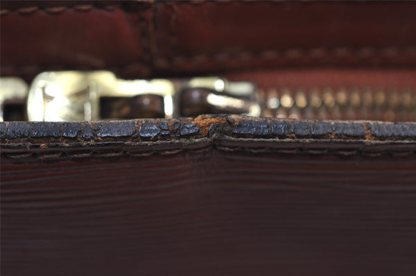 Authentic Louis Vuitton Epi Lussac Shoulder Tote Bag Brown M52283 LV 9812I