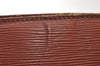 Authentic Louis Vuitton Epi Lussac Shoulder Tote Bag Brown M52283 LV 9812I