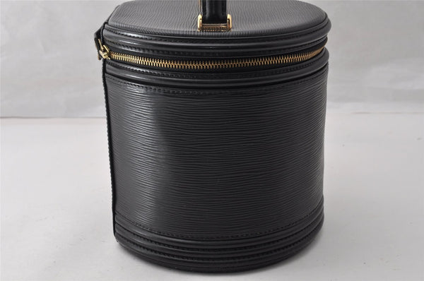 Authentic Louis Vuitton Epi Cannes Cosmetic Hand Bag Purse Black M48032 LV 9813I