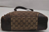 Authentic GUCCI Shoulder Cross Body Bag GG Canvas Leather 114273 Brown 9814J