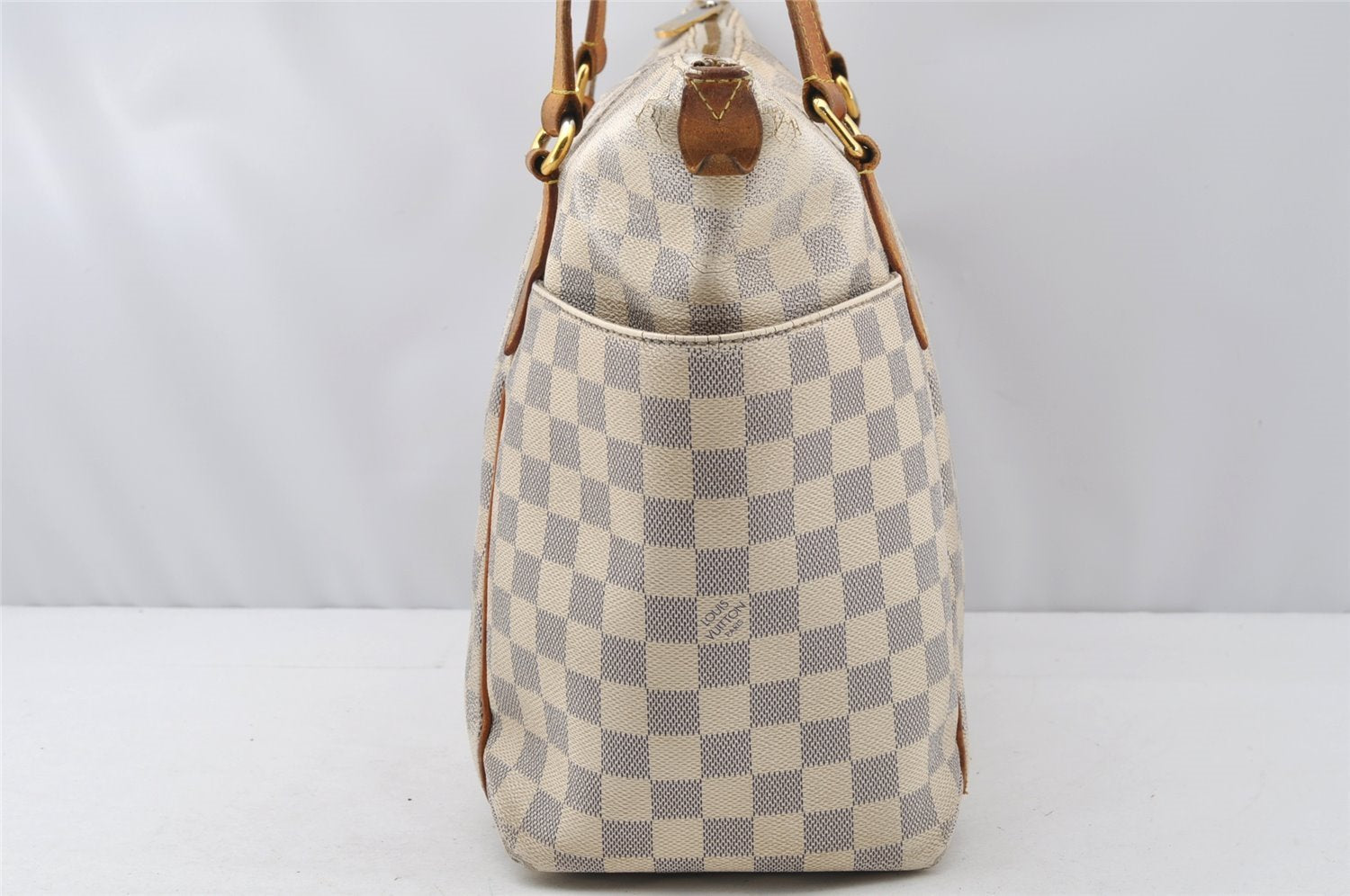 Authentic Louis Vuitton Damier Azur Totally MM Tote Bag N51262 LV 9815I