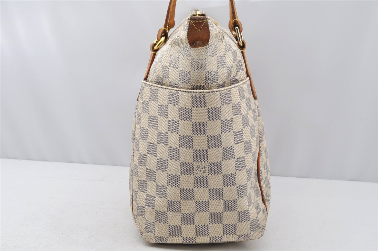 Authentic Louis Vuitton Damier Azur Totally MM Tote Bag N51262 LV 9815I