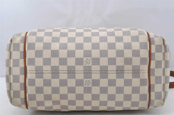 Authentic Louis Vuitton Damier Azur Totally MM Tote Bag N51262 LV 9815I