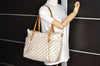 Authentic Louis Vuitton Damier Azur Totally MM Tote Bag N51262 LV 9815I