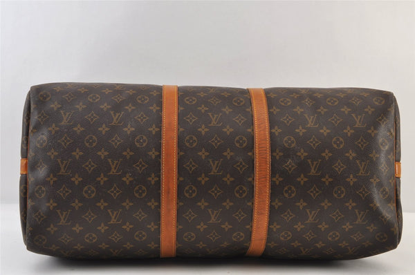 Authentic Louis Vuitton Monogram Keepall Bandouliere 60 M41412 Boston Bag 9816I