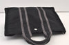 Authentic HERMES Vintage Fourre Tout PM Hand Tote Bag Purse Canvas Black 9816J