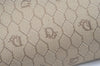 Authentic Christian Dior Honeycomb Chain Shoulder Bag Canvas Leather Beige 9817J