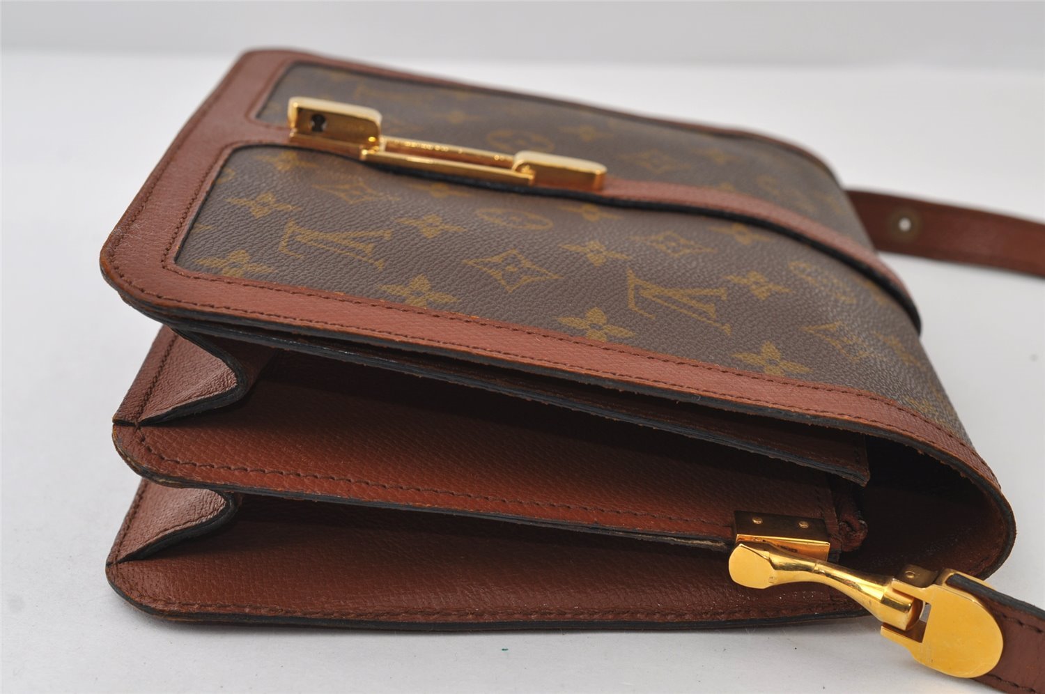 Authentic Louis Vuitton Monogram Rond Point Shoulder Cross Bag Old Model 9818I